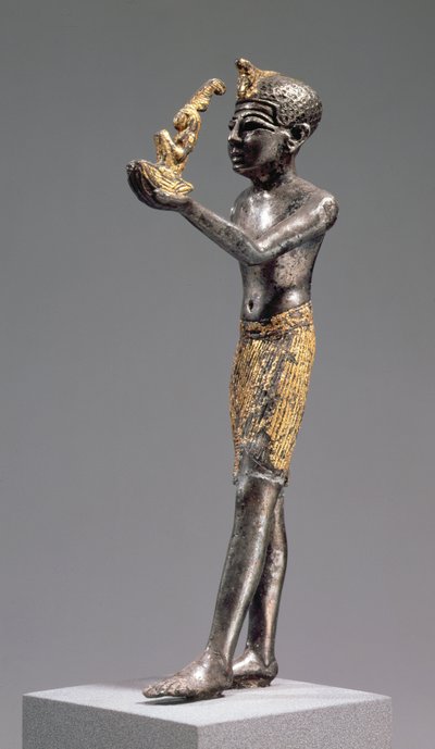 Pharaoh making an offering before the Goddess Maat, New Kingdom by Egyptian 19th Dynasty